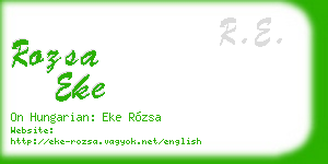 rozsa eke business card