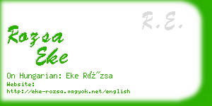 rozsa eke business card